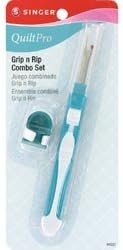 Bulk Buy: Singer Sewing (3-Pack) QuiltPro Grip n Rip Combo Set 6' Seam Ripper &amp; Thimble 04322