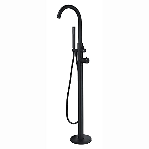 ENKI BT9909 Zara Thermostatic Bath Shower Mixer Tap, Matt Black, Bathroom