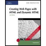 New Perspectives on Creating Web Pages with HTML and Dynamic HTML, Carey, Patrick, 0619187190