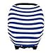 Kiddo Care Car Seat Cover I Canopy I stroller cover I Shopping Cart Cover I High Chair Cover I Multipurpose Canopy (Blue and White Stripes)