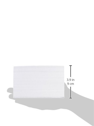 4 AmazonBasics+6+Inch+Ruled+White+500+Count