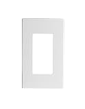 Leviton 80301-SW 1-Gang Decora Plus Wallplate Screwless Snap-On Mount (10 Pack, White)