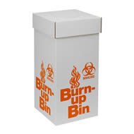 Dynalon 797025 Floor Model Burn-Up Bin Lab BioHazard Disposal Box (Case of 6)