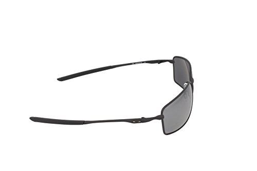 Oakley Square Wire Polarized Rectangular Sunglasses,Matte Black,60 mm