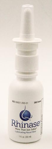 Rhinase Allergy Relief Saline Nasal Spray – Steroid Free, Dual Wetting Agent & Salt Formulation, 300 Sprays for Dry Nose, Allergy, nosebleeds from Nasal Dryness