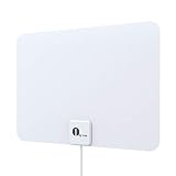 [2019 Latest] HD Digital Amplified TV Antenna - Support 4K 1080P & All Older TV's Indoor Powerful Hdtv Amplifier Signal Booster - Coax Cable Included (White))