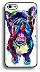 Fashion Bright Colorful Painted French Bulldog Phone Case Cover for Iphone 6 Plus / 6s Plus ( 5.5 Inch ) Pet Dog Unique Shell