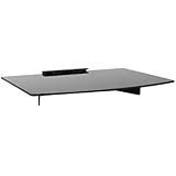 TechOrbits Glass Wall Shelf â€“ Wall Mount Shelf for DVD Multi Media Components â€“ Floating Entertainment Console