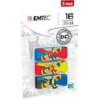 Emtec M700 Super Hero Flash Drive, 16Gb, 3-Pack
