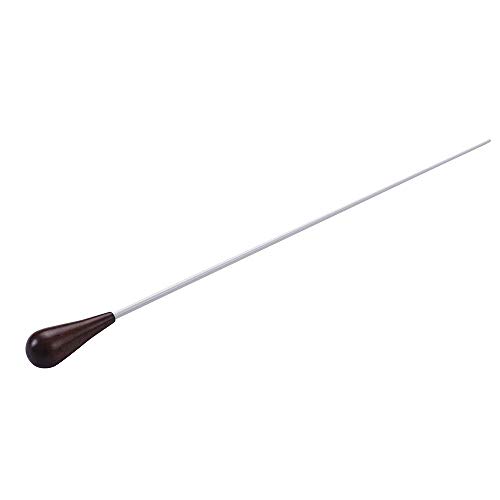 White Fiberglass Conductor Music Rod Orchestra Baton with Comfortable Ebony Grip 380mm Long - Thumbnail 3