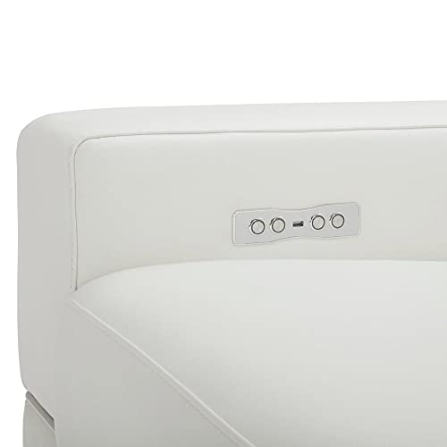 Zuri Furniture Modern Luxor Reclining Chair with Power Headrests