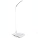 LED Table Lamp,Yoocool Modern Stylish USB Port with Third Gear Touch Control LED Eye Lamp Brightness Adjustable Gooseneck Portable Eye-Protected Small Table Lights (White Stand)