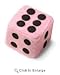Large Pink Plush Dice for Bunco