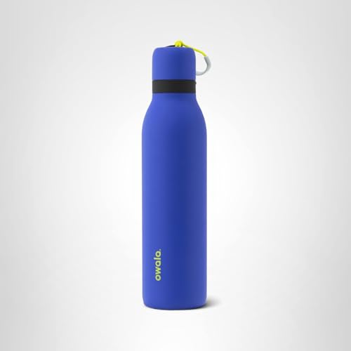 Owala FreeSip Twist Insulated Stainless Steel Water Bottle with Straw for Sports and Travel, BPA-Free, 24-oz, Blue (Vigilante) (DSG)