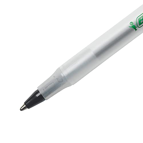 BIC ReVolution Round Stic Ball Pen, 74 Recycled Plastic Pen, Blue