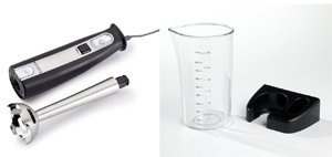 KRUPS GPA308 Immersion Blender with Beaker Chopper and Whisk attachments, Black
