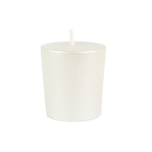 Zest Candle 12-Piece Votive Candles, Pearl White