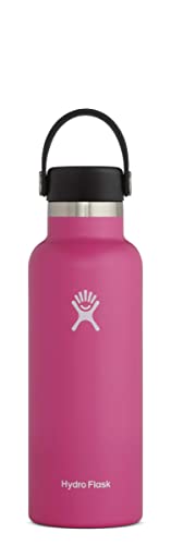 HYDRO FLASK - Water Bottle 709 ml (24 oz) - Vacuum Insulated Stainless Steel Water Bottle with Leak Proof Flex Cap and Powder Coat - BPA-Free - Standard Mouth - Carnation — image 1