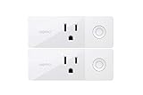 Wemo Mini Smart Plug, Wi-Fi Enabled, Compatible with Alexa (F7C063-RM2) (2 pack) (Renewed)