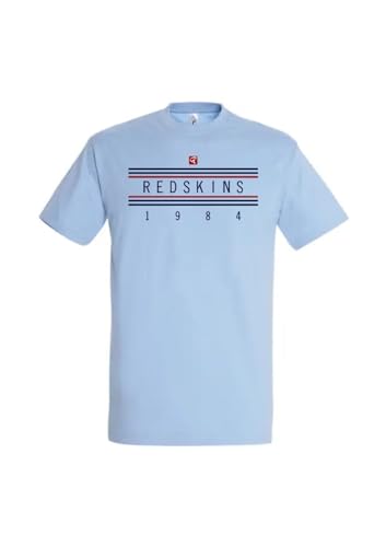REDSKINS Junior Magliette T Shirts Polos Camicie e Canotte Sportivi Casua Maniche Corte Cotone Estate Ragazzo Ragazza Bambino Bambina Modello RS231034 Cielo Taglia 16 Anni