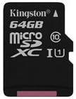 Kingston 64GB microSDXC UHS-I U1 Class 10 Flash Memory Card with SD Adapter view 3