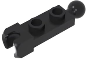 BrickBuddy Gobricks GDS-904 Plate Special 1 x 2 with 5.9mm End Cup and Towball 50PCS Compatible with Lego Toy 14419 DIY Parts and MOC Components for Major Brick Brands Color:Black 26