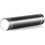 B A S U eBattery+ Portable Charger with Emergency Flashlight, Premium Aluminum Power Bank (Black)