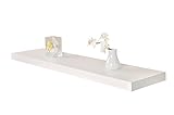 WELLAND 12-Inch Depth Houston Floating Wall Shelf, Deeper Than Others (48-Inch, White)