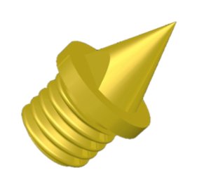 1/4 inch (6mm) Gold-toned Steel Track and Cross Country Spikes
