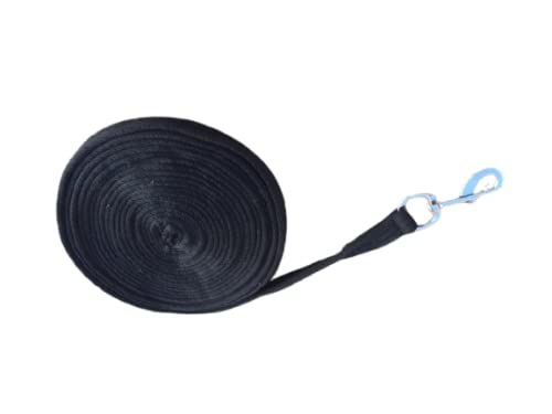 Soft Cushion Horse Lunge Line Large Dog Training Lead 8 meter Black