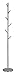 Kings Brand Furniture - Metal Freestanding Hall Tree Coat Rack Stand for Bedroom, Hallway, Entrance, Office, for Hats, Coats, Scarves, Handbags - Chrome