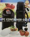 6 Piece Container Gear, Food Jar + Bottle + Two Cups + Bowl With Lid & Spoon!