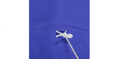 Festzelt mit 6 Seitenwänden Gartenbauten Pavillons und Partyzelte stabil Blau 2x2 m – Bild 4