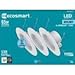 EcoSmart 65-Watt Equivalent Daylight 6 in. Downlight White Integrated Dimmable LED Recessed Trim (3)