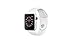 Apple Watch Series 3 38mm GPS + Cellular Silver Aluminum Case with White Sport Band (Renewed)