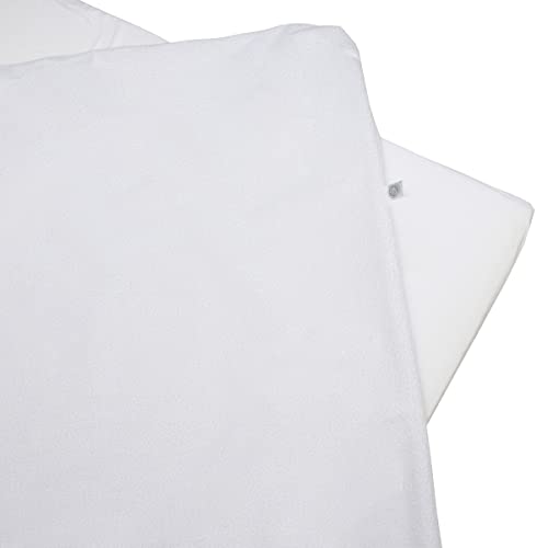 CARY | Colchón para Cuna Viajera 60 x 90 cm Grosor de 4 centímetros, Densidad Media con Funda Protectora Afelpada, Impermeable y Absorbente Tipo Microfibra, Blanco