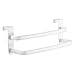 mDesign Over-Door Cabinet Towel Holder - Kitchen Cabinet Double Towel Bar Rack - Over Cabinet Towel Bar Hanger for Hand, Dish, and Tea Towels - 9.84