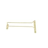 Winco GH-10, 10-Inch Brass Plated Wire Glass Hanger Rack, Single Channel Bar Glass Holder, Stemware Rack