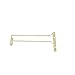 Winco GH-10, 10-Inch Brass Plated Wire Glass Hanger Rack, Single Channel Bar Glass Holder, Stemware Rack