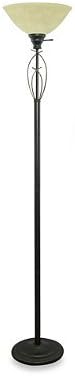 Curve Bronze Finish Torchiere Floor Lamp