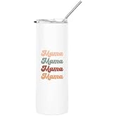 Andaz Press Mothers Day Tumbler and Straw 20 oz Skinny Tumbler Boho Mama Stainless Steel Insulated Mama Water Bottle, Mama Cup, New Mom, Mom Gifts, Mom Birthday Gifts, Mom Tumbler With Straw, 1-Pack