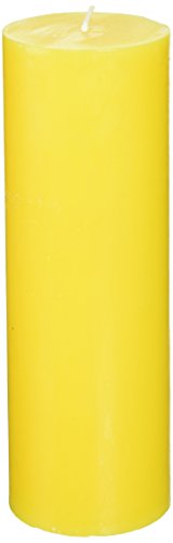 Zest Candle Pillar Candle, 3 by 9-Inch, Yellow