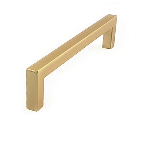 French Furniture Fittings Matt Brushed Brass Finish Kitchen Cabinet D Pull Handles - Set of 6, Cupboard Drawer Bedroom Furniture Bow boss Handles Available in 128mm or 160mm (128mm Between fixings) — image 1