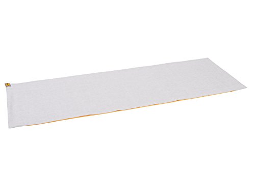 Harmony Idea Organic Yoga Towel for mat. Natural linen towels - non slip, for Hot Yoga, Bikram and Pilates. (Gray, 68" x 24")
