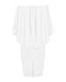 Womens Off The Shoulder Cocktail Party Dress Batwing Cape Midi Wrap Dress White