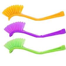 Shivam Wash Basin/Toilet seat/Sink Brush seat Cleaning Brush Set of 3 Brush