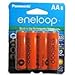 Eneloop AA NiMH Pre-Charged Battery Rechargeable 2100 Times with Holder Orange Color s Pack of 8
