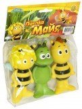 [RusToyShop] 3psc Maya the bee Bath Toys, Masha Russian Cartoon, Toy Rubber 14 Cm Gift