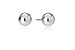 Amazon Collection 10k White Gold 4mm Ball Studs