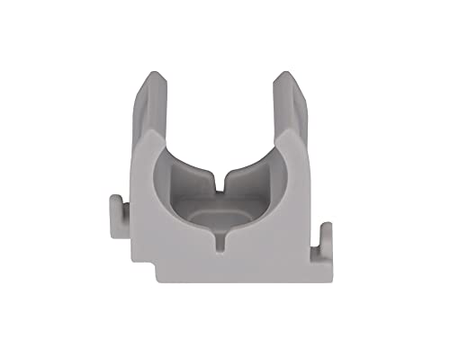SOMA Rohrclip aus Kunststoff, grau, 20 mm, 30 Stück, Klemmschelle, Rohrklemme